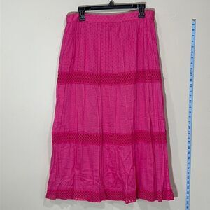Pink Long Flowing Skirt By St. John’s Bay. Size Large.